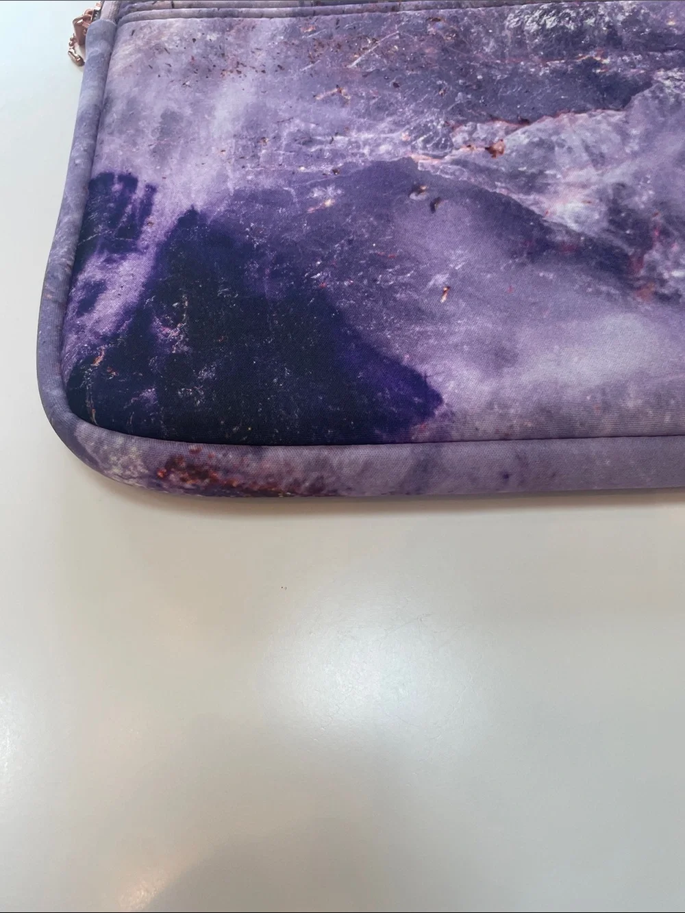 NWOT My Tagalongs Purple Marble & Gold Laptop Sleeve – 10” x 14”